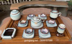 Bộ ấm chén men hỏa biến - TSS04