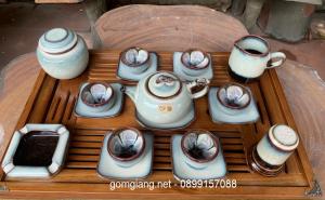 Bộ ấm chén men hỏa biến - TTS02